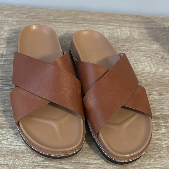 Madewell The Dayna Lugsole Slide Sandal in Leather 6 - Picture 7 of 14